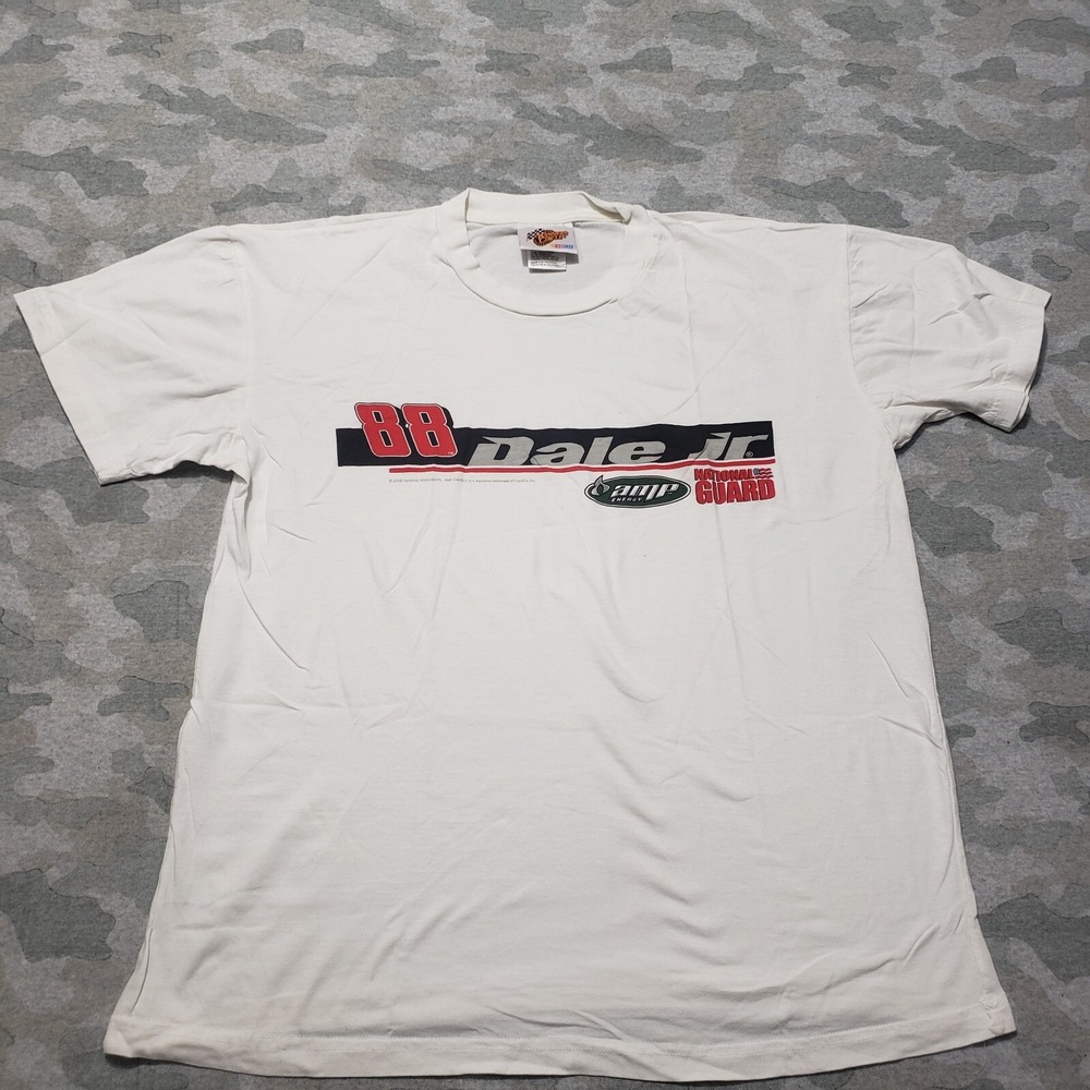 Dale Jr. Shirt Mens Large White Winners Circle Nascar Short‎ Sleeve